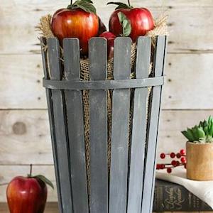 DIY Paint Sticks Bushel Basket