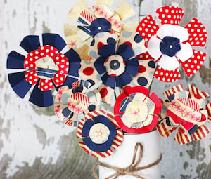 patriotic Paper Flowers