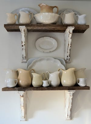 Barn Wood Shelves farmhouse decor idea