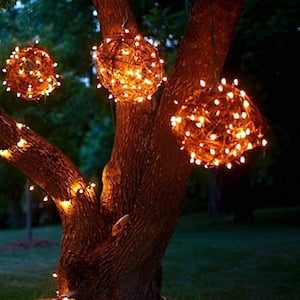 Grapevine Lighting Balls in a tree