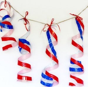 Plastic Cup Twirlers 4th of July decoration idea