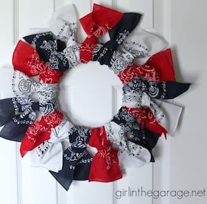 bandana 4th of July wreath