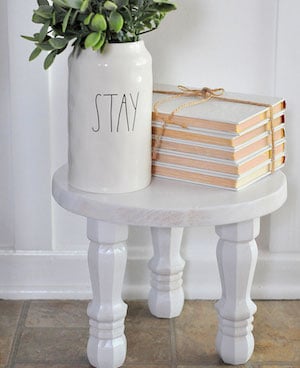 DIY White Milk Stool 