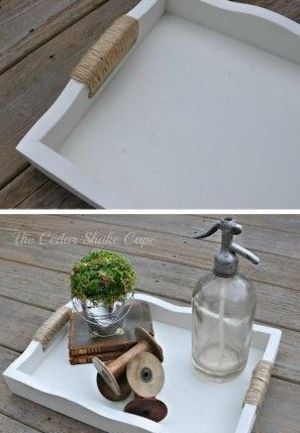 Thrift Store Tray Makeover