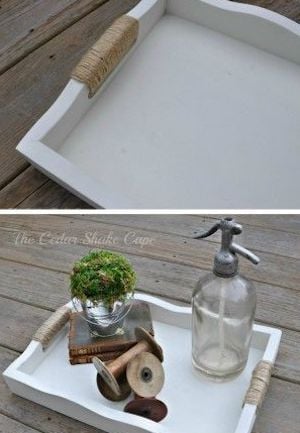 Thrift Store Farmhouse Tray Makeover