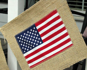 Burlap Flag Banner 4th of July decoration idea