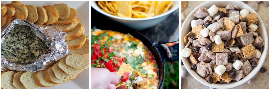 camping snack and appetizers