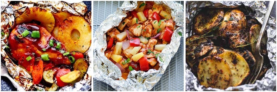Grilled Chicken Foil Pack Dinners