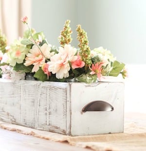 Farmhouse Wooden Box Centerpiece decor