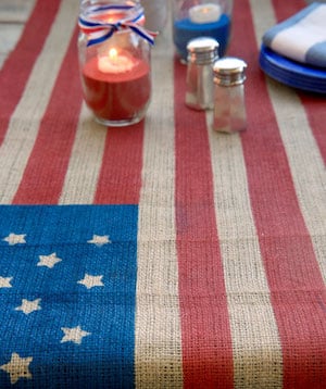 American Flag Table Runner