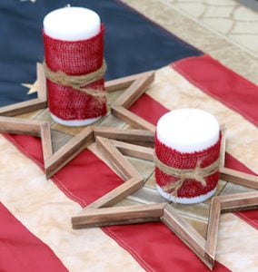 4th of July star Candles decoration