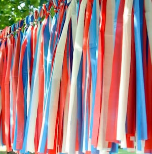 Outdoor 4th of july Tassel Garland