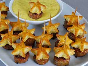 Star Shaped "Pigs in a Blanket"