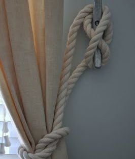 Rope Curtains Coastal decorating idea