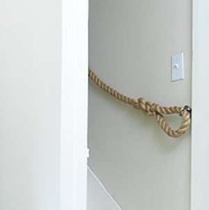 DIY Nautical Rope Railing for Stairs