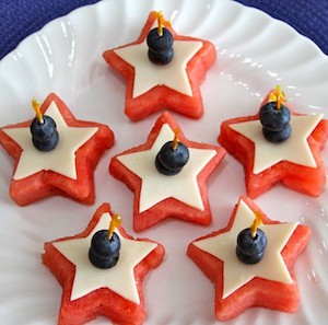4th of July Star Watermelon and Cheese Appetizers