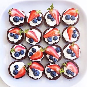 4th of July Brownie Bites appetizer