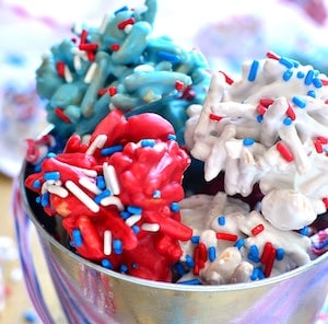 Red, White & Blue Fireworks 4th of July Dessert