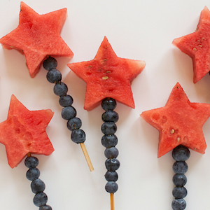 watermelon star Fruit Kabobs