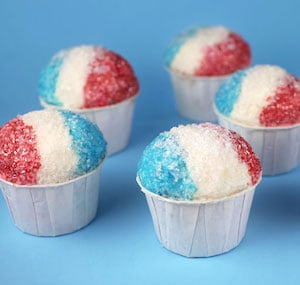 Snow Cone Cupcakes