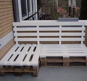 Muebles de exterior para patio con paletas de bricolaje 