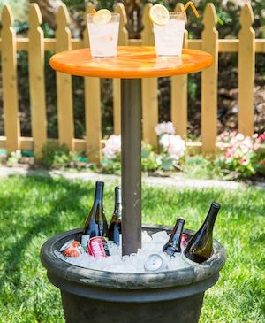 DIY outdoor Entertainment Table 