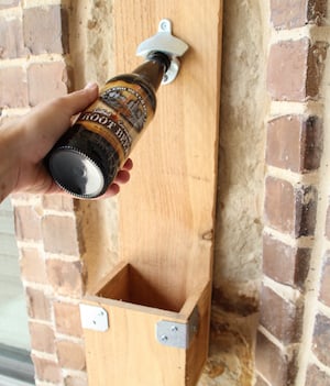 DIY Bottle Opener for backyard patio or porch