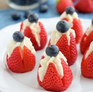 Cheesecake Stuffed Strawberries