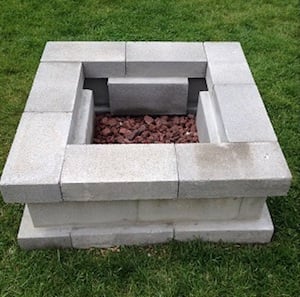 square Cinder Block Fire Pit