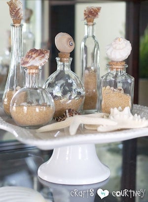 Decorative Seashell Bottles