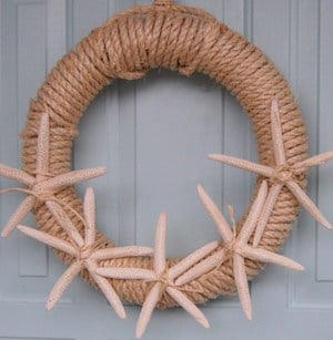 Starfish rope wrapped Wreath