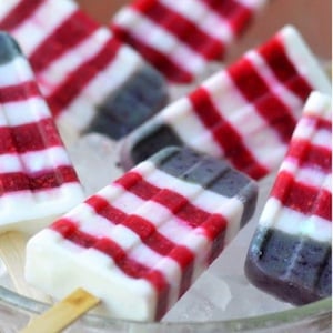 Patriotic Popsicles with Summer Berries