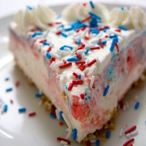 4th of July No Bake Cheesecake