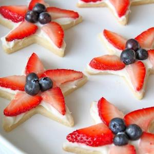 Fruit Star Cookies 4th of July Dessert