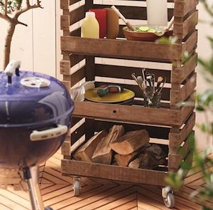 DIY Crate Cart outdoor furniture