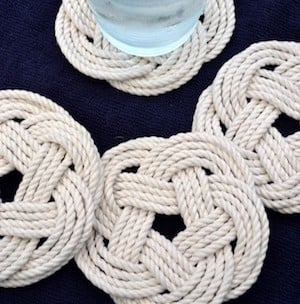 Nautical knotted Rope Coaster