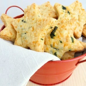 Parmesan Cheddar Basil Star Crackers