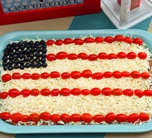 US Flag 4th of july appetizer