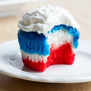 Red, White, and Blue Cupcakes