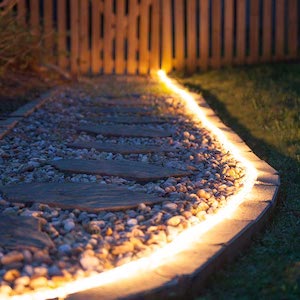 Rope Light Pathway