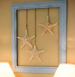 dangling Shell Wall Art coastal decorating idea