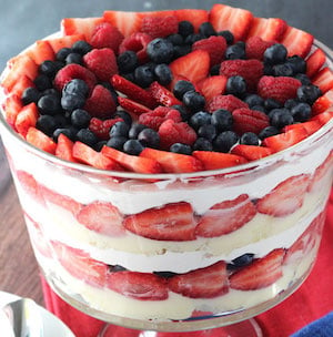 Triple Berry Trifle 4th of July Dessert