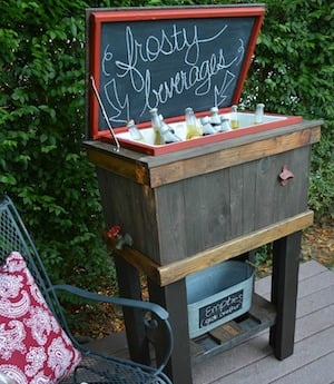 Backyard Wood Deck Cooler