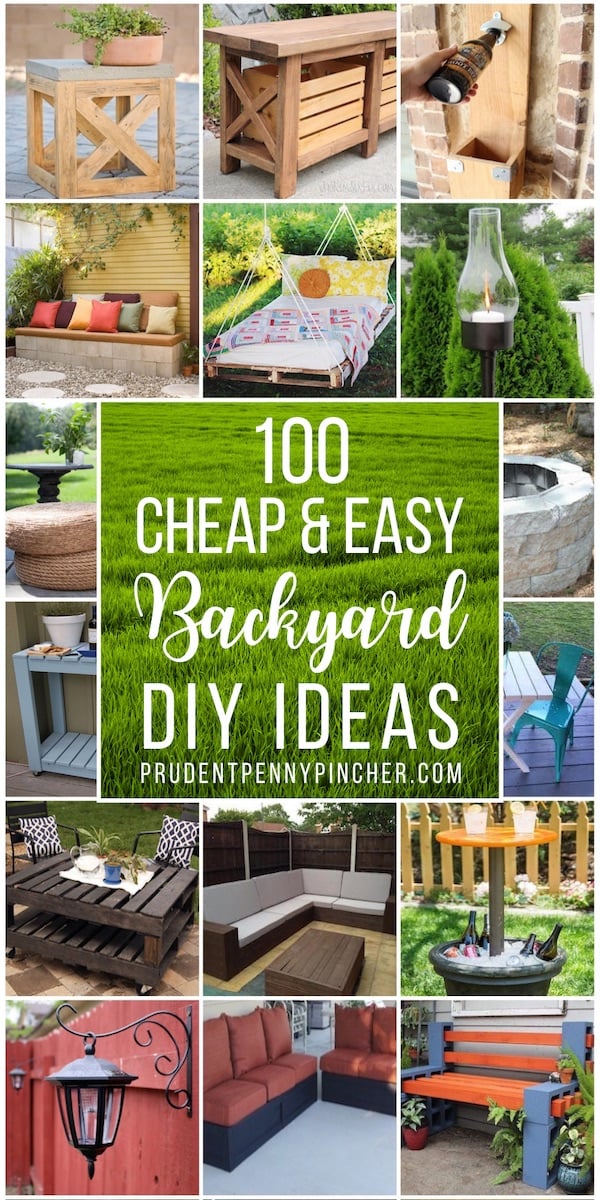 100 Cheap and Easy DIY Backyard Ideas - Prudent Penny Pincher