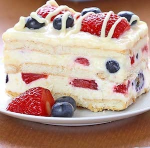 No Bake Summer Berry Icebox Cake