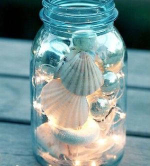 Shell Twinkle Lights Jar