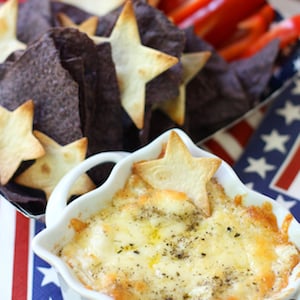 Star Chips And Cheese Dip 4th of july appetizer