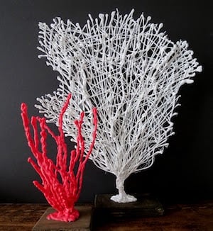 DIY Coral Using Wire coastal decorating idea