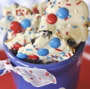 Red, White and Blue Cookie Bark 4th of July Dessert