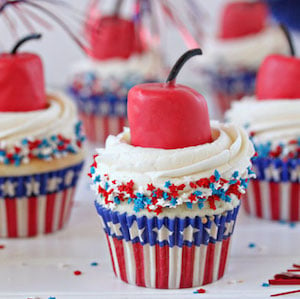 Firecracker Cupcakes for 4th of July 